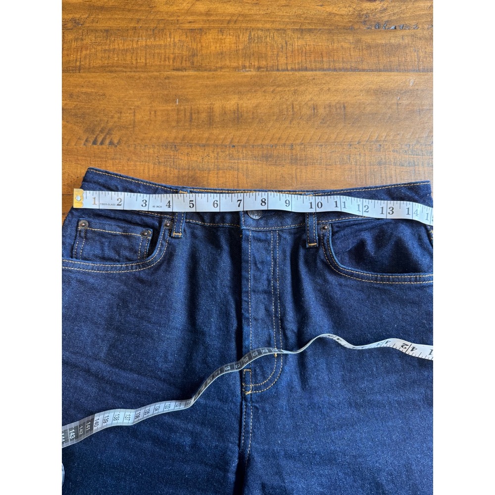 Rails Getty Crop Jeans Dark Wash Blue Denim High Rise Wide Leg Raw Hem NWT Boho - Picture 9 of 12